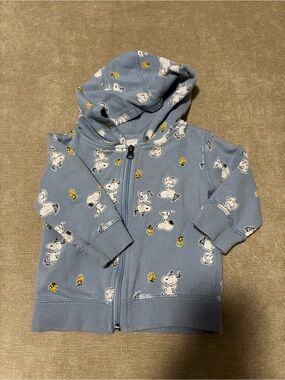 Hanna Andersson Blue Snoopy & Woodstock Zip Hoodie for Kids